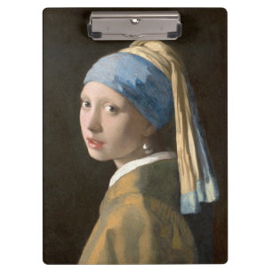 Meisje met een parel - Johannes Vermeer Art Klembord