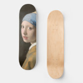 Meisje met een parel - Johannes Vermeer Art Persoonlijk Skateboard (Voorkant)