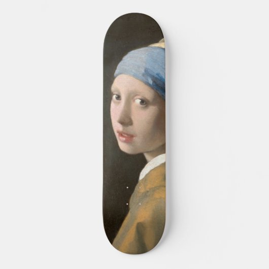 Meisje met een parel - Johannes Vermeer Art Persoonlijk Skateboard (Voorkant)