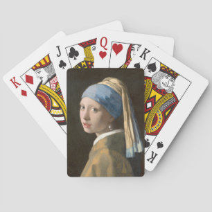 Meisje met een parel - Johannes Vermeer Art Pokerkaarten