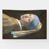 Meisje met een parel - Johannes Vermeer Art Spandoek (Horizontaal)
