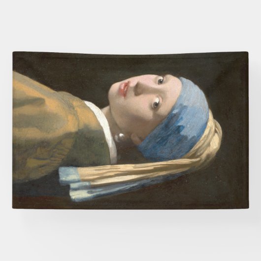 Meisje met een parel - Johannes Vermeer Art Spandoek (Horizontaal)