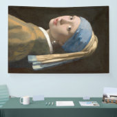 Meisje met een parel - Johannes Vermeer Art Spandoek (Beurs)