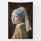Meisje met een parel - Johannes Vermeer Art Spandoek (Verticaal)