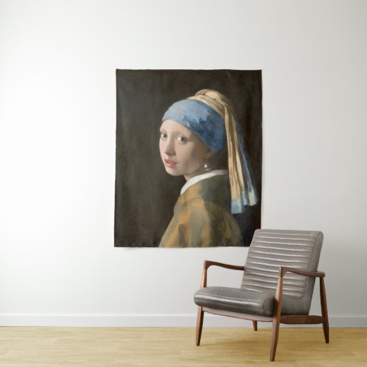 Meisje met een parel - Johannes Vermeer Art Wandkleed (In situ)
