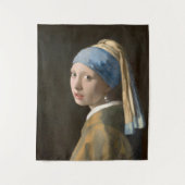 Meisje met een parel - Johannes Vermeer Art Wandkleed (Voorkant)
