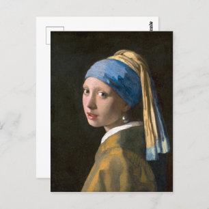 Meisje met een parel   Johannes Vermeer   Briefkaart