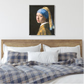 Meisje met een parel | Johannes Vermeer | Canvas Afdruk (Insitu (Slaapkamer))