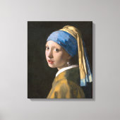 Meisje met een parel | Johannes Vermeer | Canvas Afdruk (Voorkant)