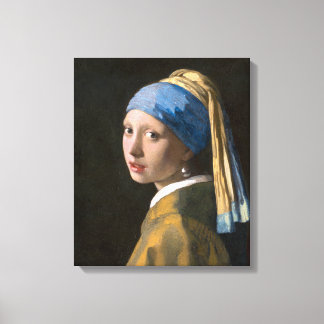 Meisje met een parel | Johannes Vermeer | Canvas Afdruk