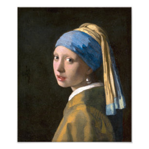 Meisje met een parel   Johannes Vermeer   Foto Afdruk