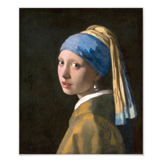 Meisje met een parel | Johannes Vermeer | Foto Afdruk (Voorkant)