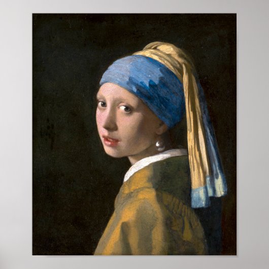 Meisje met een parel | Johannes Vermeer | Poster (Voorkant)