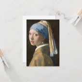 Meisje met een parel kaart (Voorkant / Achterkant in situ)