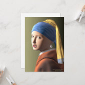 Meisje met een parel kaart (Voorkant / Achterkant in situ)