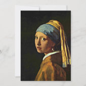 Meisje met een parel kaart (Voorkant)