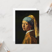 Meisje met een parel kaart (Voorkant / Achterkant in situ)