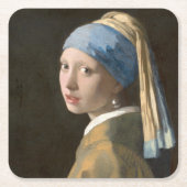 Meisje met een parel kartonnen onderzetters (Voorkant)