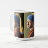 Meisje met een parel koffiemok (Voorkant links)