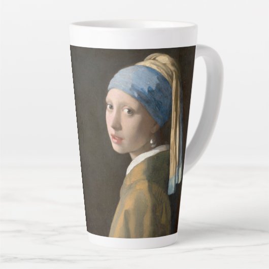Meisje met een parel latte mok (Rechterhoek)