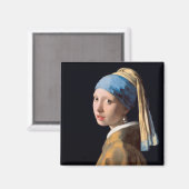 Meisje met een parel magneet (Voorkant / Achterkant)