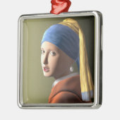 Meisje met een parel metalen ornament (Links)