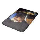 Meisje met een parel na Johannes Vermeer Badmat (Gekanteld)