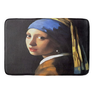 Meisje met een parel na Johannes Vermeer Badmat
