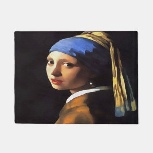 Meisje met een parel na Johannes Vermeer Deurmat