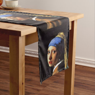 Meisje met een parel na Johannes Vermeer Korte Tafelloper