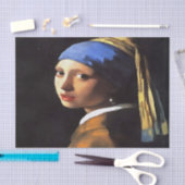 Meisje met een parel na Johannes Vermeer Tissuepapier (Craft)