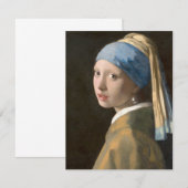 Meisje met een parel notitiekaartje (Voorkant / Achterkant)