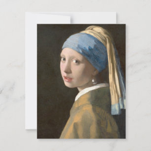 Meisje met een parel notitiekaartje