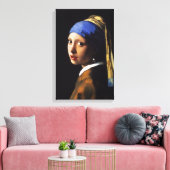 Meisje met een Parel Oorbel Canvas Wrap Afdruk (Insitu (Woonkamer))