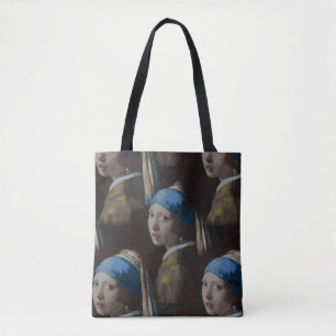 Meisje met een parel Oorbel Cross Stitch Replica A Tote Bag