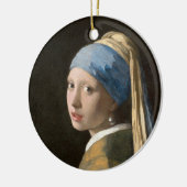 Meisje met een parel oorbel | Johannes Vermeer Keramisch Ornament (Links)