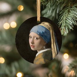 Meisje met een parel oorbel | Johannes Vermeer Keramisch Ornament