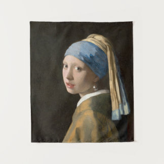 Meisje met een parel oorbel | Johannes Vermeer Wandkleed
