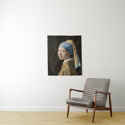 Meisje met een parel oorbel | Johannes Vermeer Wandkleed (In situ)