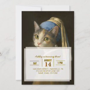 Meisje met een Parel Oorbel Kat Kaart