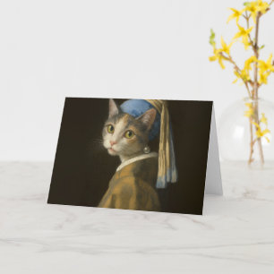 Meisje met een Parel Oorbel Kat Kaart