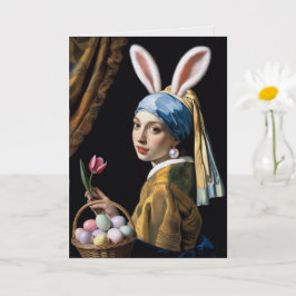 Meisje Met Een Parel Oorbel Pasen Kaart Vermeer Ku