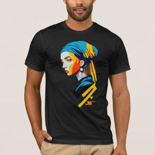 Meisje met een parel oorbel Pop Art nr. 2 T-shirt