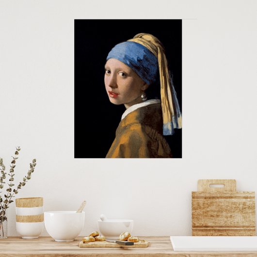 Meisje met een parel poster (Keuken)