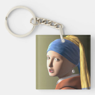 Meisje met een parel sleutelhanger