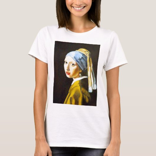 meisje met een parel t-shirt (Voorkant)