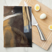 Meisje met een parel theedoek (Quarter Fold)