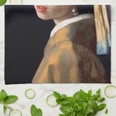 Meisje met een parel theedoek (Gevouwen)