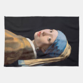 Meisje met een parel theedoek (Horizontaal)