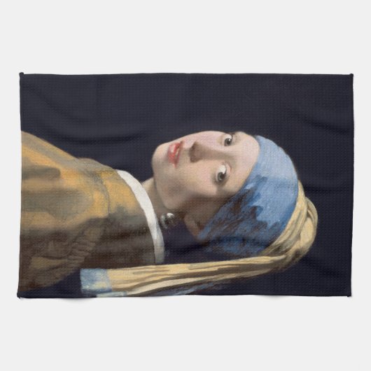 Meisje met een parel theedoek (Horizontaal)